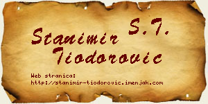 Stanimir Tiodorović vizit kartica